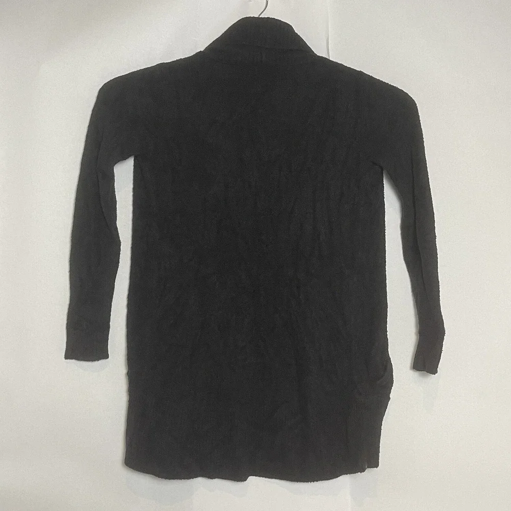 Barefoot Dreams Cardigan XS/S Small Black Cozy Chic Lite Open Soft Sweater